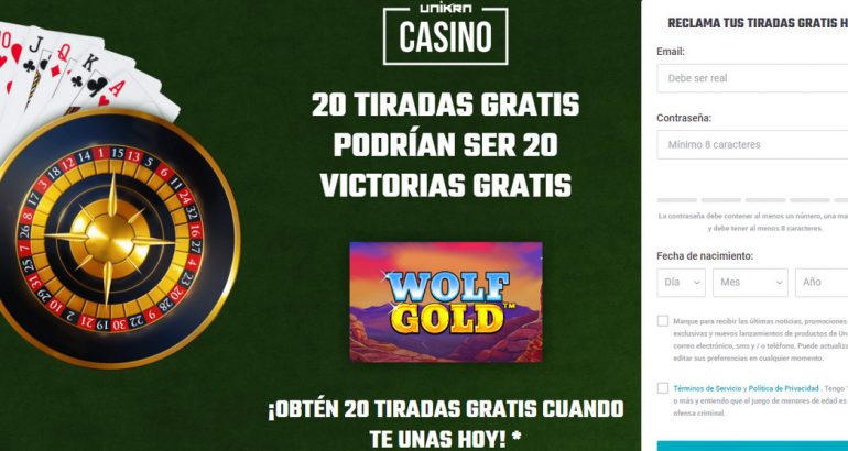 Unikrn Sin Deposito Tiradas Gratis latam casino
