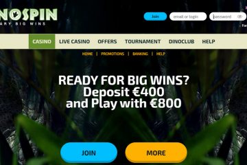 DinoSpin Casino 400 EUR & 250 EUR Live Bonus
