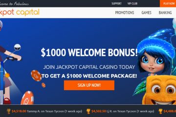 JackpotCapital 100 giros gratis +1000 USD Bono de bienvenida