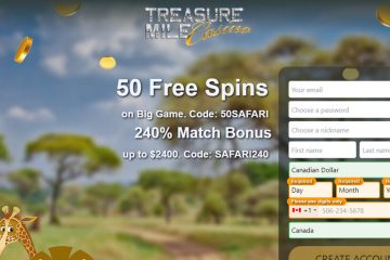 TreasureMile 50 Sin depósito giros gratis código extra