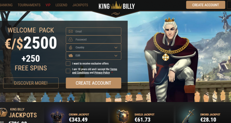 kingbillycasino free no deposit spins code